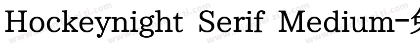 Hockeynight Serif Medium字体转换